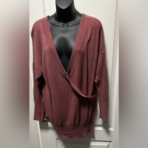 Express cross sweater mauve size medium
